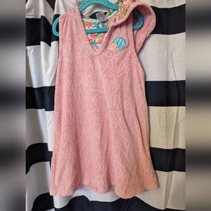 Disney the little mermaid terry cover up size 7/8 in guc